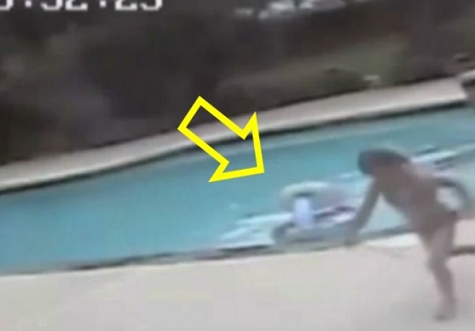 Djevojčica vidjela beživotno tijelo svoje majke u bazenu i počela je trčati, pogledajte šta je snimila sigurnosna kamera (VIDEO)
