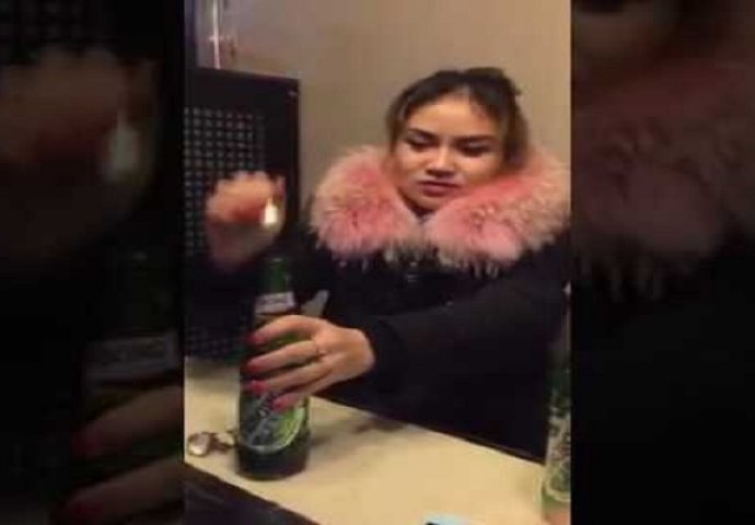 Kada vidite koliko je piva ova djevojka sasula u grlo za minutu, neće vam biti dobro! (VIDEO)