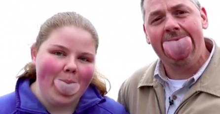 Otac i kći imaju najšire jezike na svijetu, nećete vjerovati koliko su široki (VIDEO)