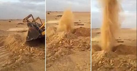 Pogledajte šta su snimili radnici u pustinji: Htjeli su da zatvore rupu u zemlji, a onda je uslijedilo nešto nevjerovatno (VIDEO) 