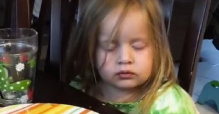 Urnebesno: Ona želi da jede i spava u isto vrijeme, a to je prosto neizvodljivo (VIDEO)