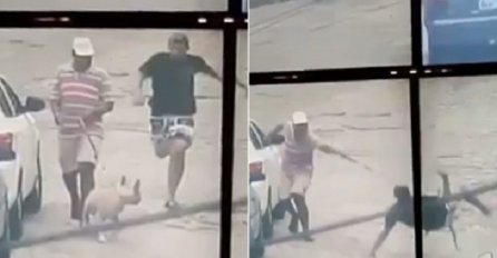 Ovaj lopov baš nije imao sreće: Naletio je na bijesnog psa koji ga je oborio, a onda su ga policajci sustigli (VIDEO)