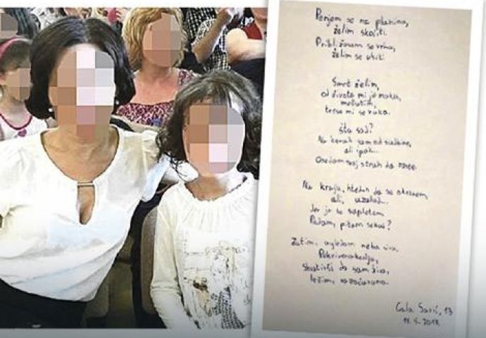 "SMRT ŽELIM, OD ŽIVOTA MI JE MUKA" Zlostavljana djevojčica majci napisala pjesmu koja LEDI KRV U VENAMA