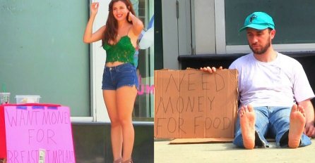 Ovaj socijalni eksperiment između beskućnika i djevojke koja traži novac za povećanje grudi će vam slomiti srce (VIDEO)