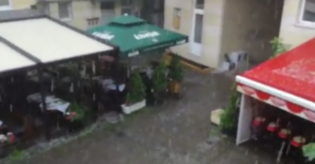Snažno nevrijeme pogodilo Tuzlu, PADA GRAD VELIČINE LJEŠNJAKA (VIDEO)