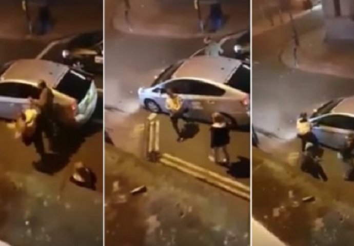 Dvije djevojke se posvađale sa taksistom pa ga pretukle: Prvo su ga udarile u glavu, a onda počele da mu lome auto! (VIDEO)
