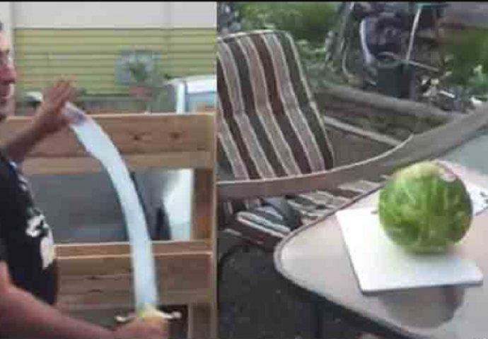Uzeo je ogromnu sablju i krenuo da njome presječe lubenicu, ovaj potez će dugo vremena pamtiti (VIDEO)