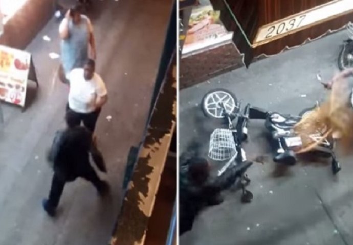 Žena ubola muškarca štapom, a on joj je uzvratio stolicom po glavi! (VIDEO)