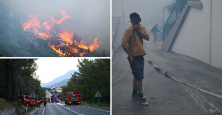 POŽAR SE ŠIRI PREMA MAKARSKOJ: Evakuirani turisti i stanovnici  (FOTO)