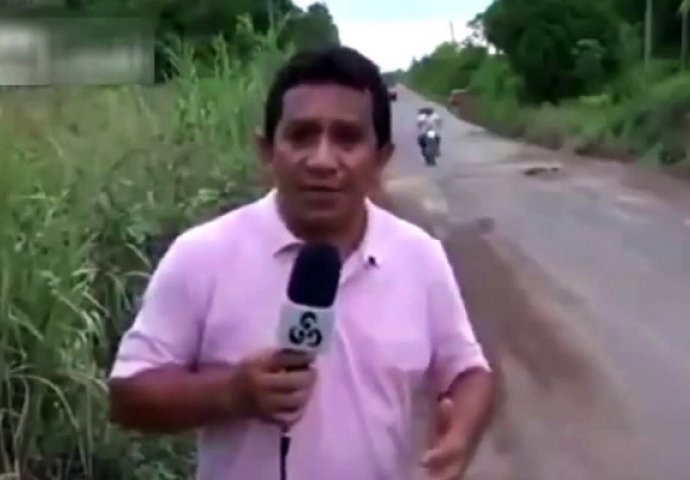 Novinar se javljao uživo u vijesti i sve je izgledalo normalno, nakon onoga što je uslijedilo na 0:06 svi su zanijemili (VIDEO)