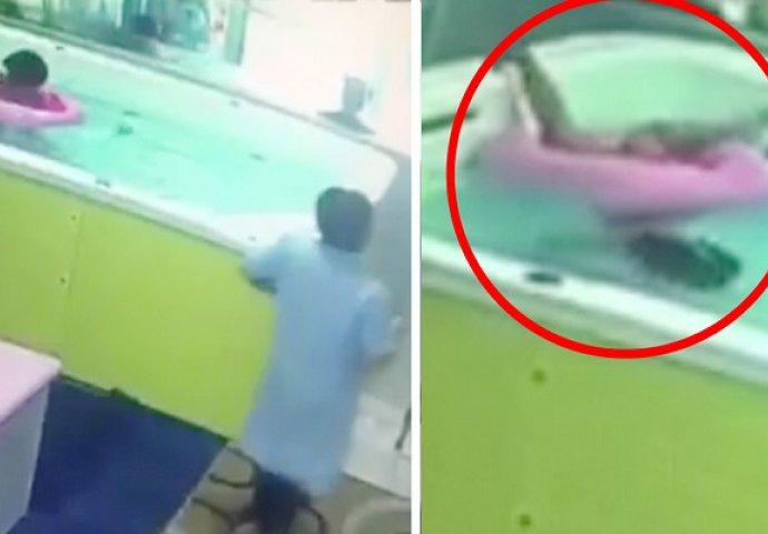 Niko nije primijetio dijete u bazenu, a ono što je snimila nadzorna kamera je užasavajuće (VIDEO)