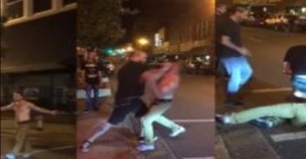Pijani momak je pokušao udariti stranca na ulici, ali nije znao da je profesionalni borac! (VIDEO)