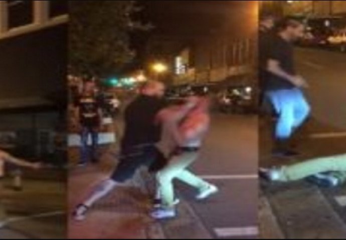 Pijani momak je pokušao udariti stranca na ulici, ali nije znao da je profesionalni borac! (VIDEO)