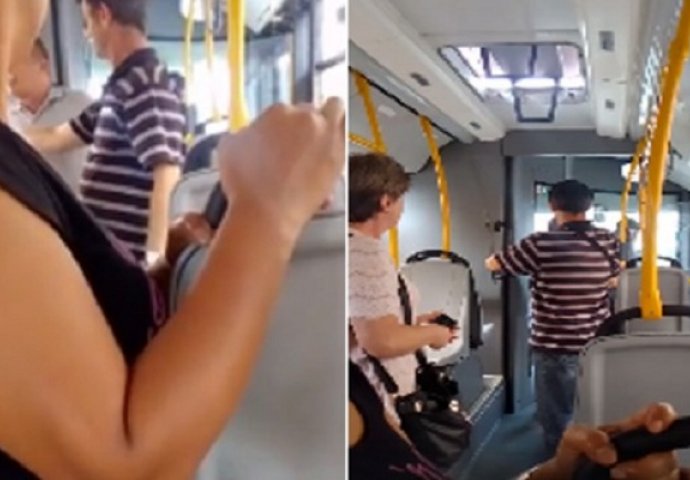 BEBA MOGLA DA SE UGUŠI: Vozač na liniji 610 zarobio putnike u gradskom autobusu (VIDEO)