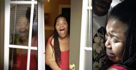 Kada se njen sin vojnik pojavio na vratima, majka je reagirala urnebesno (VIDEO)