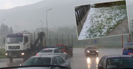 OLUJNO NEVRIJEME STIGLO I U BiH: Jaki pljuskovi, grmljavina i led pogodili Unsko-sanski kanton