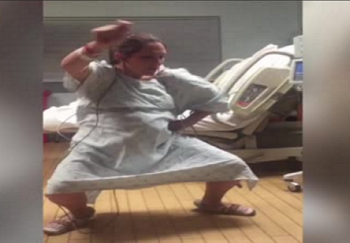 Ova trudna žena se raduje rođenju, ovako ona provodi vrijeme u bolnici čekajući bebu! (VIDEO)