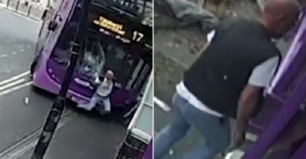 Autobus ga udario iz sve snage i nosio nekoliko metara: On je samo uradio ovo (VIDEO)