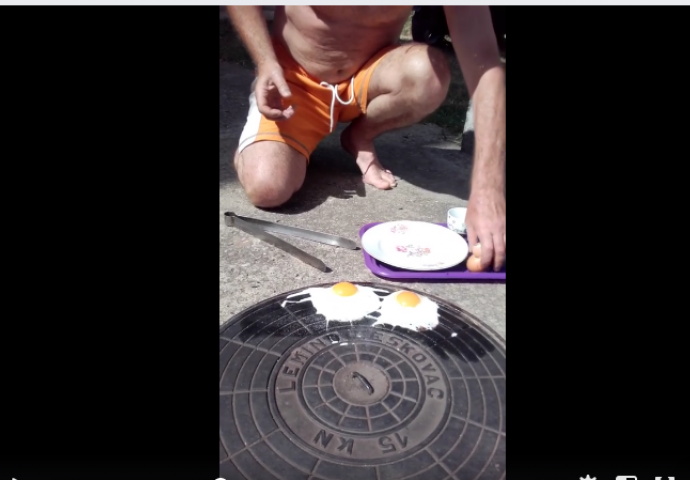 OVO ĆE VAS SIGURNO NASMIJATI: Leskovčanin ispekao jaja na šahtu (VIDEO)