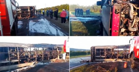 STRAVIČNA SAOBRAĆAJNA NESREĆA, OD AUTOBUSA NIJE NIŠTA OSTALO: Poginulo 13 osoba, povrijeđeno 15 (VIDEO)