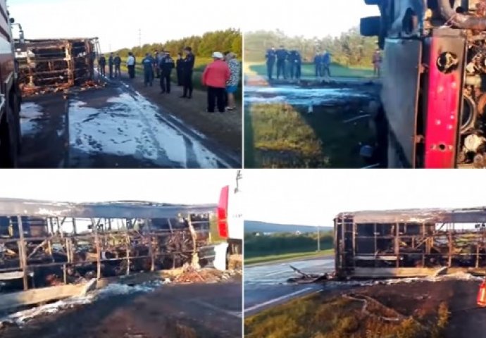 STRAVIČNA SAOBRAĆAJNA NESREĆA, OD AUTOBUSA NIJE NIŠTA OSTALO: Poginulo 13 osoba, povrijeđeno 15 (VIDEO)