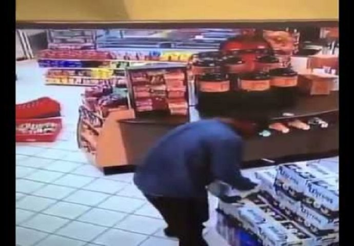Crnac iz prodavnice htio ukrasti dvije gajbe piva, ono što mu je ovaj prodavač uradio prepričavat će se godinama! (VIDEO)