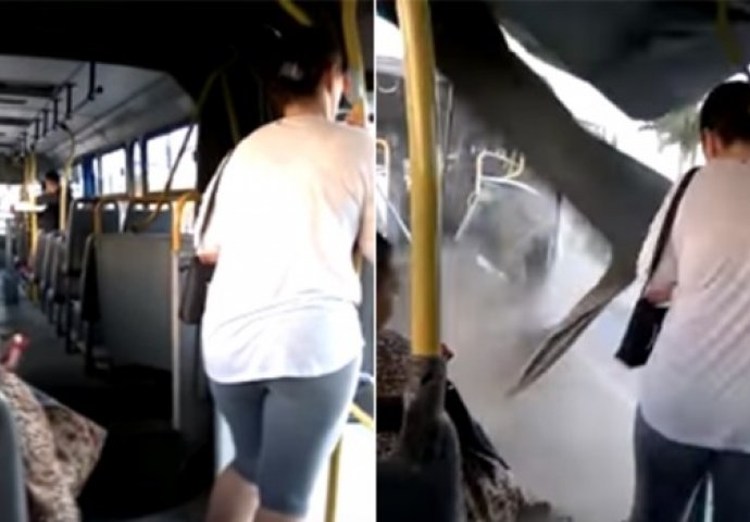(VIDEO) JEZIVA SCENA : Autobus se raspao na dva dijela IZ ČISTA MIRA !