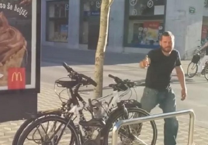 Uhvaćen na djelu kako krade bicikl, ovo je njegova reakcija i izgovor! (VIDEO)