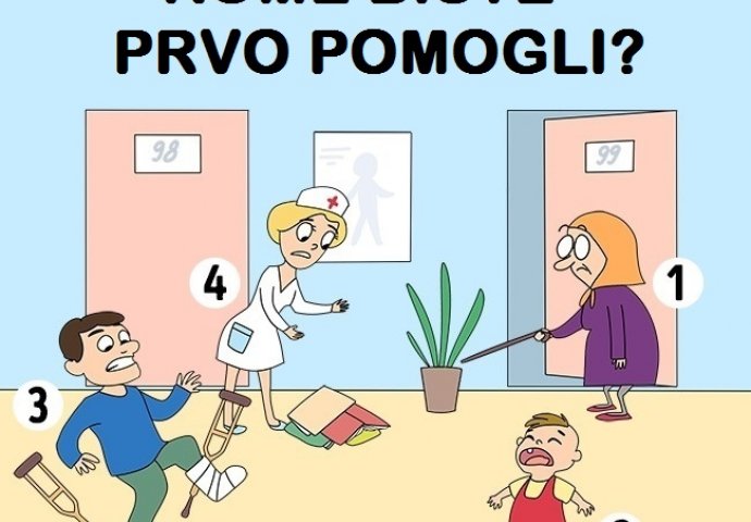 ODGOVORITE NA OVO PITANJE BEZ RAZMIŠLJANJA, ODGOVOR ĆE VAS ZAPANJITI: Kome biste prvo pomogli? (FOTO)