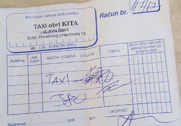 Vožnju od zračne luke do Splita turistima naplatio 380 kuna  (FOTO)