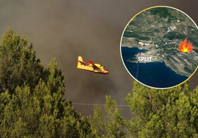I DANAS DRAMATIČNO: Oblak dima prekrio Split, širi se nesnosan smrad, kanaderi u zraku