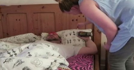 Prišla je pijanom mužu koji je ležao na krevetu, a onda mu uradila nešto što će dugo pamtiti (VIDEO)