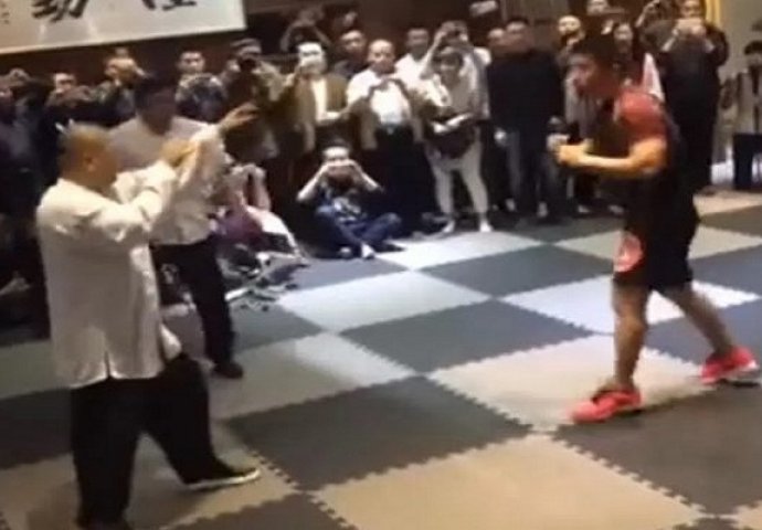 Tai Chi majstor pokušao je pružiti otpor MMA borcu, mahao je rukama ali nije imao šanse (VIDEO)