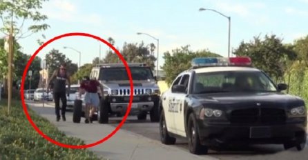 Htjeli su da skinu i ukradu točkove sa policijskog auta, a onda je iz njega izašao policajac (VIDEO)