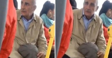 Kada vidite šta ovaj čiča radi tokom vožnje u autobusu zgrozit ćete se! (VIDEO)