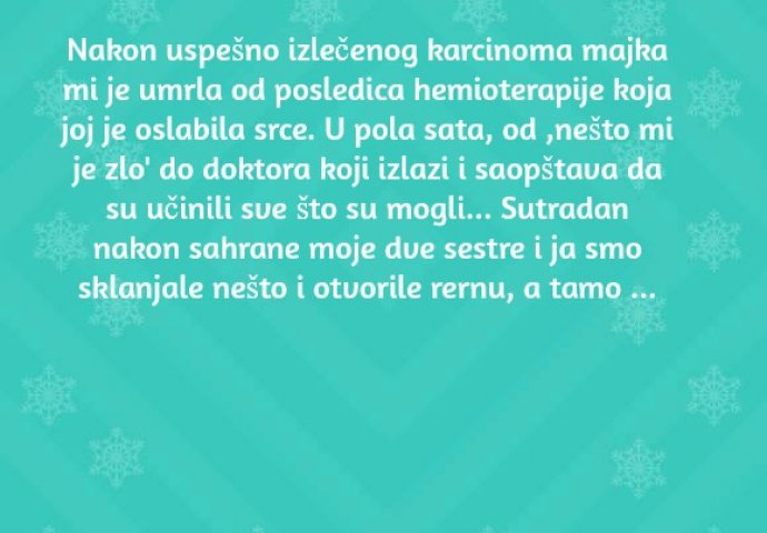 'Nakon uspešno izlečenog karcinoma majka mi je umrla'