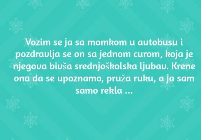 'Vozim se ja sa momkom u autobusu'