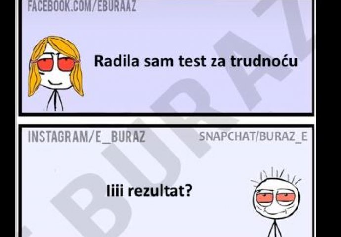 Zumra je radila test za trudnoću 