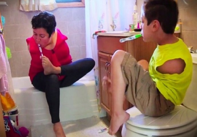 Ova mama i sin nemaju ruke da zagrle jedni druge, ali ono što imaju će vas zadiviti! (VIDEO)