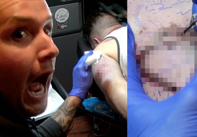 Otišao je pijan u salon za tetoviranje: Kada je vidio tetovažu, pao mu je mrak na oči! (VIDEO)