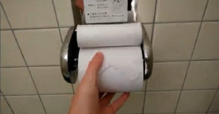 Japanci su neviđeni genijalci: Pogledajte kako izgleda držač za toalet papir u japanskom javnom WC-u! (VIDEO)