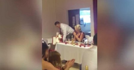 Neslana šala: Otac se na vjenčanju svoje kćerke pretvarao da je ispustio tortu! (VIDEO)