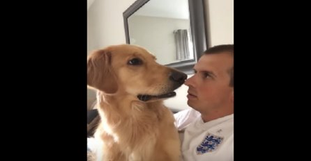 Obavijestio je psa da će imati mlađeg brata, a njegova reakcija je presmiješna! (VIDEO)