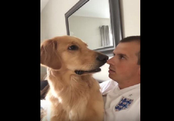 Obavijestio je psa da će imati mlađeg brata, a njegova reakcija je presmiješna! (VIDEO)