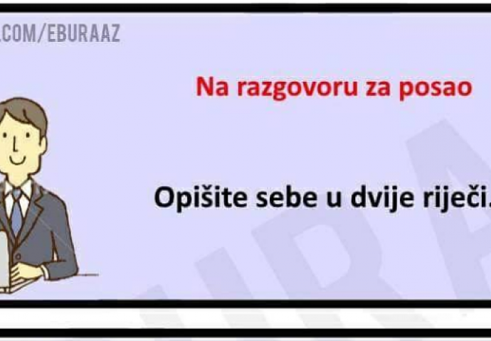 Buraz na razgovoru za posao