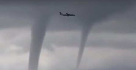 STRAVIČNA SCENA: Putnički avion jurila TRI TORNADA (VIDEO)