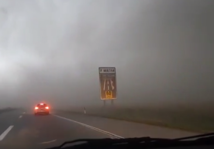 POTOP: Ovako je izgledao autoput tokom PROLOMA OBLAKA ( VIDEO)