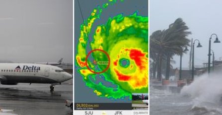 HEROJSKI BIJEG IZ SREDIŠTA URAGANA: Avion ušao ravno u uragan Irmu, sletio na areodrom pokupio 170 putnika i odveo ih na sigurno!