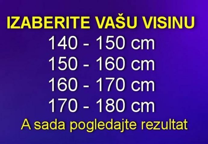 Pronađite svoju VISINU i saznajte više o SEBI