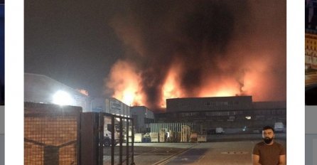 Buknuo veliki požar u skladištu, gasi ga 95 vatrogasaca